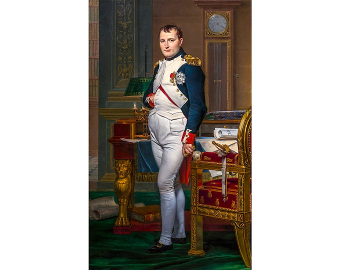 Jacques-Louis David, The Emperor Napoleon in His Study at the Tuileries, 1812 | Art Print | Canvas Print | Fine Art Poster | Art
