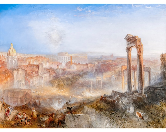 J. M. W. Turner, Modern Rome, Campo Vaccino, 1839 | Art Print | Canvas Print | Fine Art Poster | Art Reproduction | Archival Giclee | Gift