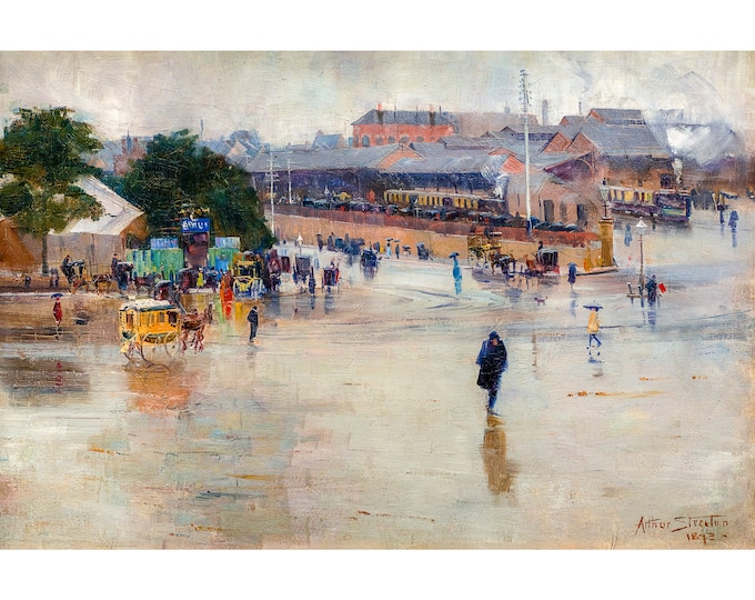 Arthur Streeton, The Railway Station, Redfern, 1893 | Art Print | Canvas Print | Fine Art Poster | Art Reproduction | Archival Giclee | Gift