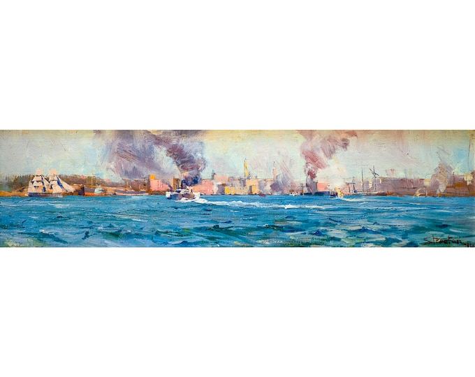 Arthur Streeton, View of Sydney Cove, 1894 | Art Print | Canvas Print | Fine Art Poster | Art Reproduction | Archival Giclee | Gift Wrapped