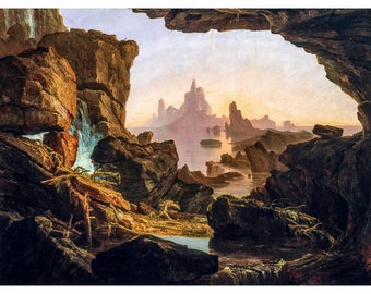 Thomas Cole, Subsiding of the Waters of the Deluge, 1829 | Art Print | Canvas Print | Fine Art Poster | Art Reproduction | Archival Giclee