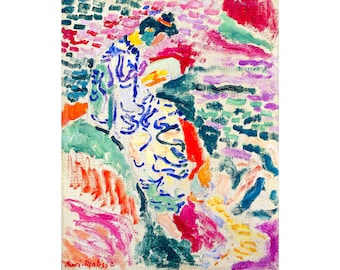 Henri Matisse, La Japonaise: Woman beside the water, 1905 | Art Print | Canvas Print | Fine Art Poster | Art Reproduction | Archival Giclee