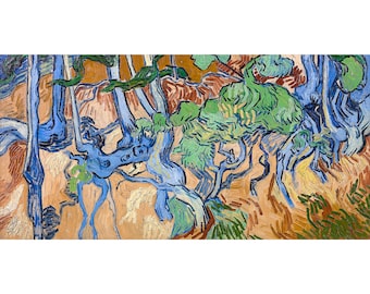 Van Gogh, Tree Roots, 1890 | Art Print | Canvas Print | Fine Art Poster | Art Reproduction | Archival Giclee | Gift Wrapped