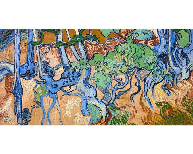 Van Gogh, Tree Roots, 1890 | Art Print | Canvas Print | Fine Art Poster | Art Reproduction | Archival Giclee | Gift Wrapped