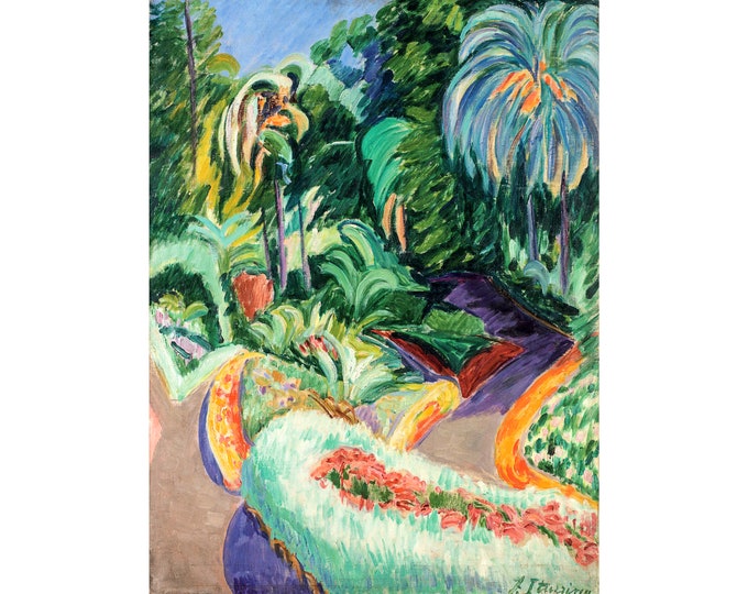 Francisco Iturrino, Garden, 1919 | Art Print | Canvas Print | Fine Art Poster | Art Reproduction | Archival Giclee | Gift Wrapped
