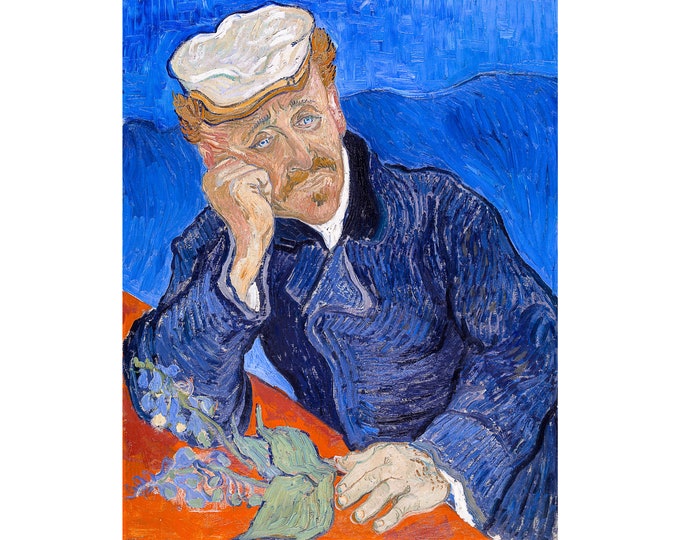 Van Gogh, Portrait of Dr. Gachet, 1890 | Art Print | Canvas Print | Fine Art Poster | Art Reproduction | Archival Giclee | Gift Wrapped