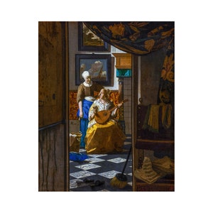 Vermeer, The Love Letter, 1669 | Art Print | Canvas Print | Fine Art Poster | Art Reproduction | Archival Giclee | Gift Wrapped