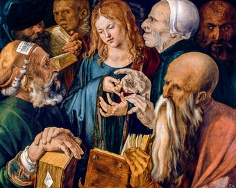 Albrecht Dürer, Christ among the Doctors, 1506 | Art Print | Canvas Print | Fine Art Poster | Art Reproduction | Archival Giclee | Gift Wrap