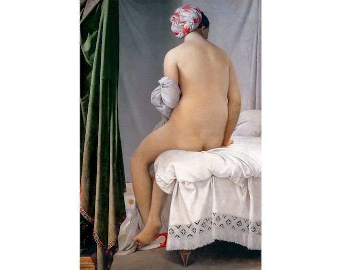 Jean Auguste Dominique Ingres, The Valpinçon Bather, 1808 | Art Print | Canvas Print | Fine Art Poster | Art Reproduction | Archival Giclee