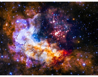 Westerlund 2 Cluster, NASA Space Art | Art Print | Canvas Print | Fine Art Poster | Art Reproduction | Archival Giclee | Gift Wrapped