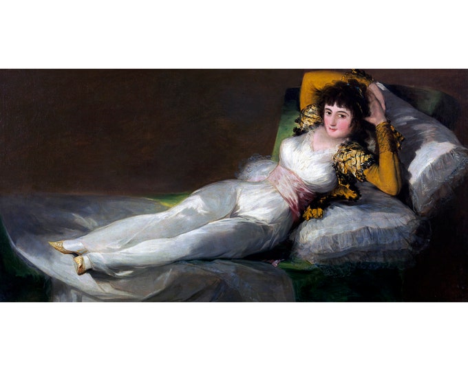 Francisco Goya, The Clothed Maja, 1808 | Art Print | Canvas Print | Fine Art Poster | Art Reproduction | Archival Giclee | Gift Wrapped