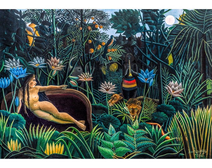 Henri Rousseau, The Dream, 1910 | Art Print | Canvas Print | Fine Art Poster | Art Reproduction | Archival Giclee | Gift Wrapped