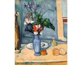 Paul Cezanne, The Blue Vase, Le Vase Bleu, 1887 | Art Print | Canvas Print | Fine Art Poster | Art Reproduction | Giclee | Gift Wrapped