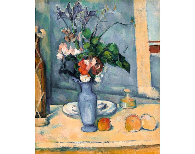 Paul Cezanne, The Blue Vase, Le Vase Bleu, 1887 | Art Print | Canvas Print | Fine Art Poster | Art Reproduction | Giclee | Gift Wrapped
