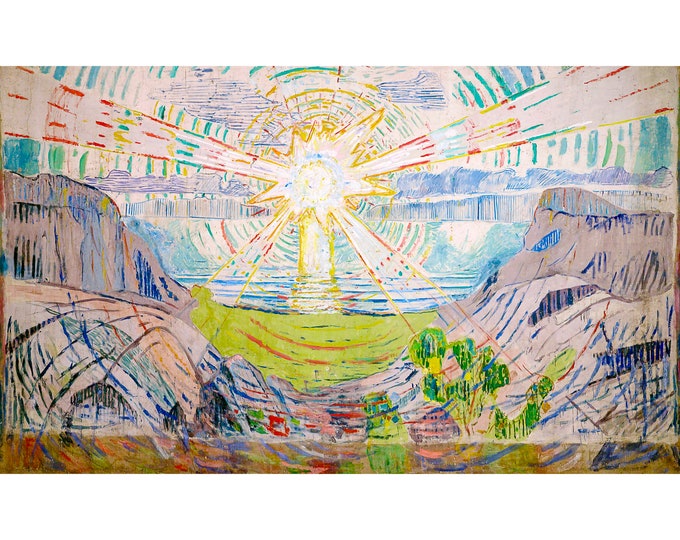 Edvard Munch, The Sun, 1911 | Art Print | Canvas Print | Fine Art Poster | Art Reproduction | Archival Giclee | Gift Wrapped
