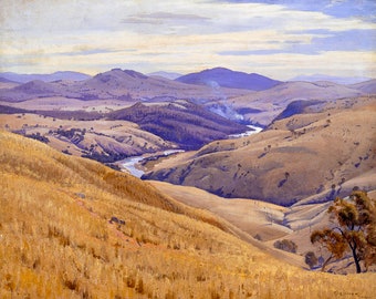 Elioth Gruner, Weetangera, Canberra, 1937 | Art Print | Canvas Print | Fine Art Poster | Art Reproduction | Archival Giclee | Gift Wrapped