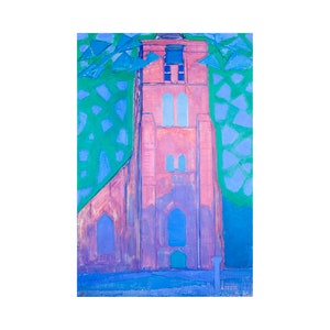 Piet Mondrian, Zeeuwsche Church Tower, 1911 | Art Print | Canvas Print | Fine Art Poster | Art Reproduction | Archival Giclee | Gift Wrapped