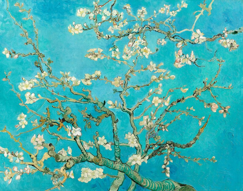 Fade Resistant HD Art Print or Canvas Vincent Van Gogh 1890 Olive Trees