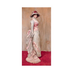 James Whistler, Harmony in Pink and Gray, Lady Meux, 1881 | Art Print | Canvas Print | Fine Art Poster | Art Reproduction | Archival Giclee