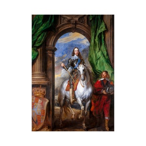 Anthony van Dyck, Charles I with M. de St Antoine, 1633 | Art Print | Canvas Print | Fine Art Poster | Art Reproduction | Archival Giclee