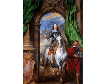 Anthony van Dyck, Charles I with M. de St Antoine, 1633 | Art Print | Canvas Print | Fine Art Poster | Art Reproduction | Archival Giclee