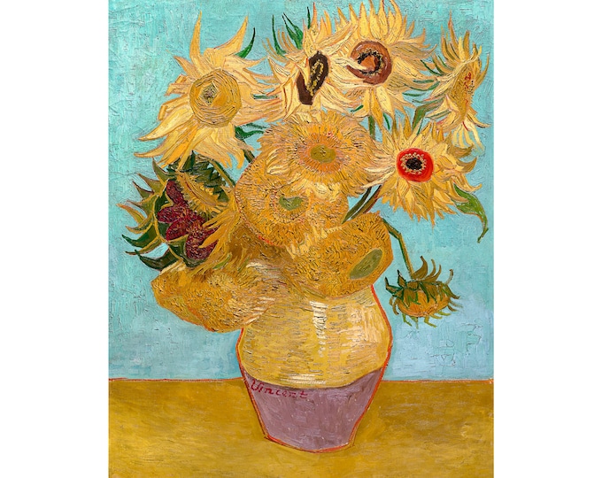 Van Gogh, Sunflowers, 1888 | Art Print | Canvas Print | Fine Art Poster | Art Reproduction | Archival Giclee | Gift Wrapped