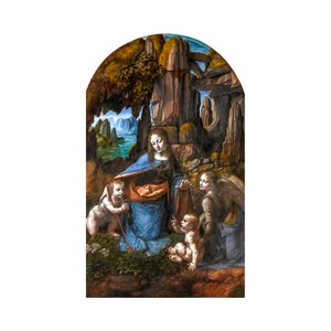 Leonardo da Vinci, Virgin of the Rocks, 1508 | Art Print | Canvas Print | Fine Art Poster | Art Reproduction | Archival Giclee | Gift Wrap