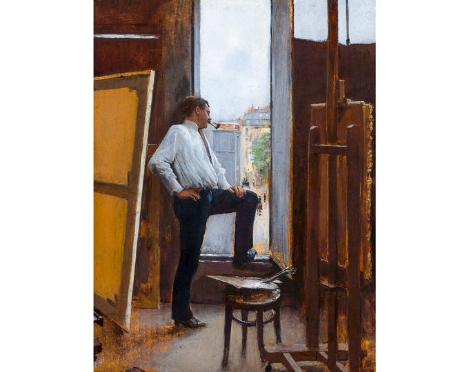 Jean Béraud, In the Studio, 1880 | Art Print | Canvas Print | Fine Art Poster | Art Reproduction | Archival Giclee | Gift Wrapped