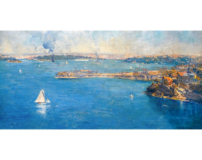 Arthur Streeton, Sydney Harbour, 1907 | Art Print | Canvas Print | Fine Art Poster | Art Reproduction | Archival Giclee | Gift Wrapped