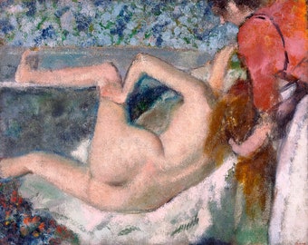 Edgar Degas, After the Bath, 1895 | Art Print | Canvas Print | Fine Art Poster | Art Reproduction | Archival Giclee | Gift Wrapped