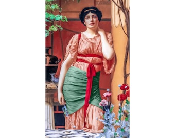 John William Godward, Nerissa, 1906 | Art Print | Canvas Print | Fine Art Poster | Art Reproduction | Archival Giclee | Gift Wrapped
