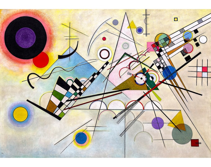 Wassily Kandinsky,  Composition VIII, 1923 | Art Print | Canvas Print | Fine Art Poster | Art Reproduction | Archival Giclee | Gift Wrapped