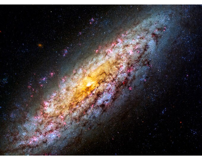 Dwarf Spiral Galaxy, NASA Space Art | Art Print | Canvas Print | Fine Art Poster | Art Reproduction | Archival Giclee | Gift Wrapped