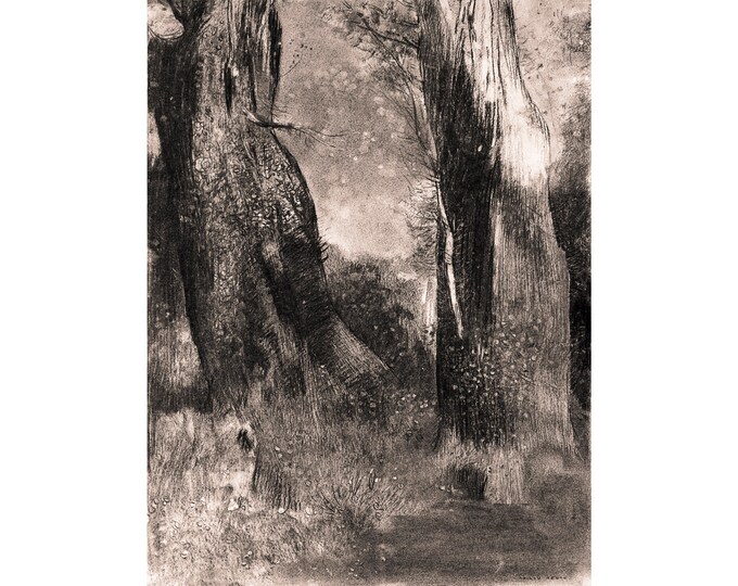 Odilon Redon, The Trees, 1890 | Art Print | Canvas Print | Fine Art Poster | Art Reproduction | Archival Giclee | Gift Wrapped