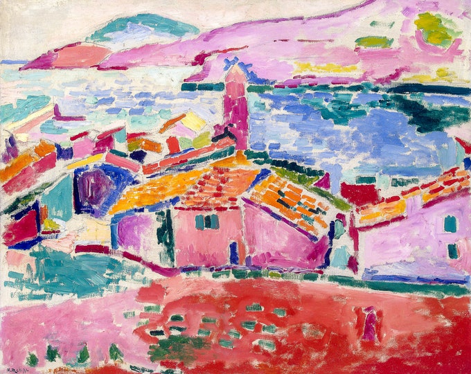 Matisse, View of Collioure, 1905 | Art Print | Canvas Print | Fine Art Poster | Art Reproduction | Archival Giclee | Gift Wrapped