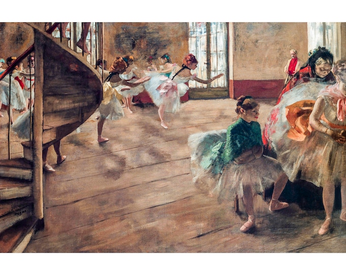 Edgar Degas, The Rehearsal, 1874 | Art Print | Canvas Print | Fine Art Poster | Art Reproduction | Archival Giclee | Gift Wrapped