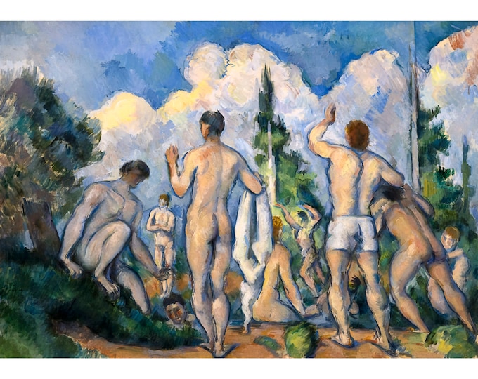 Paul Cézanne, Bathers, 1892 | Art Print | Canvas Print | Fine Art Poster | Art Reproduction | Archival Giclee | Gift Wrapped