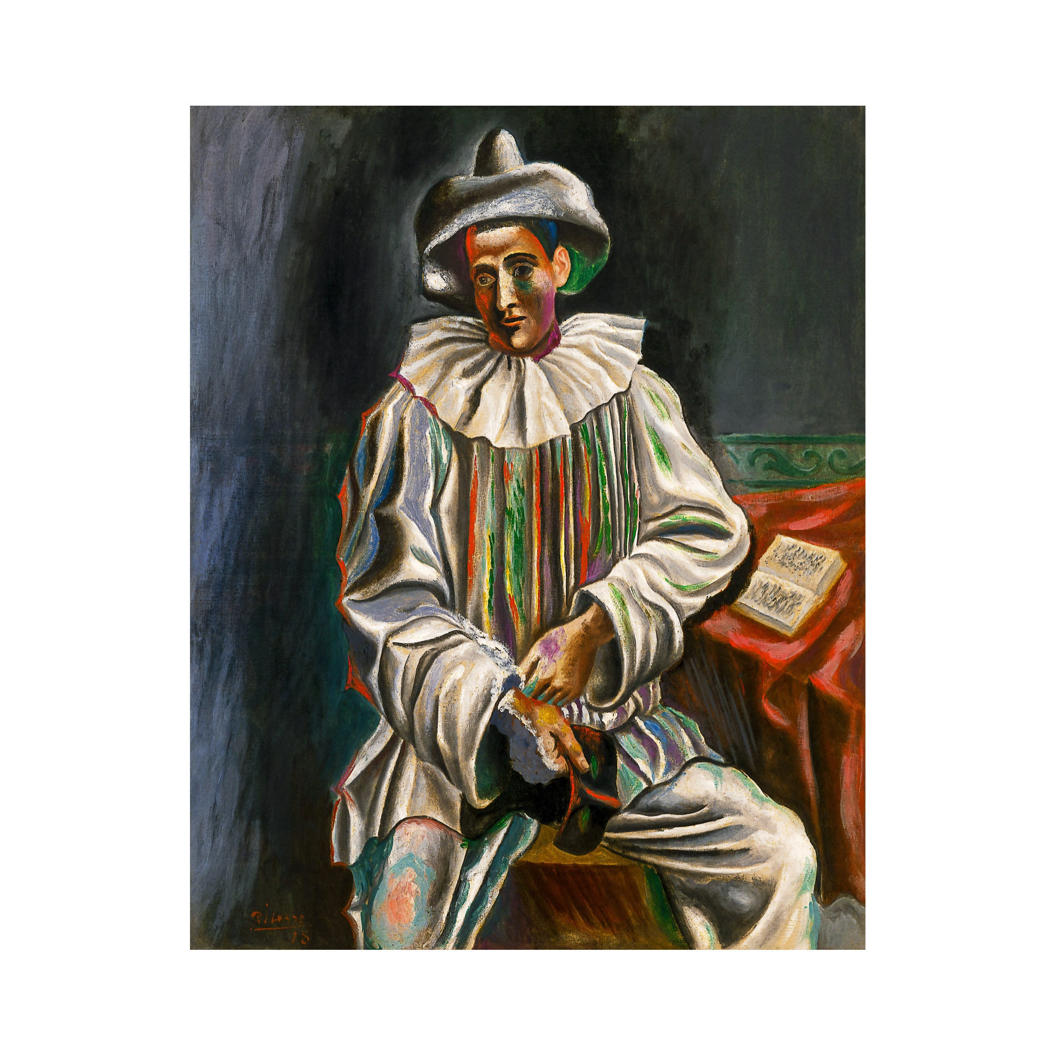 Pablo Picasso Original Signed Print, Paul in a Clown Suit