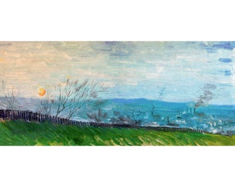 Van Gogh, Sunset in Montmartre, 1887 | Art Print | Canvas Print | Fine Art Poster | Art Reproduction | Archival Giclee | Gift Wrapped