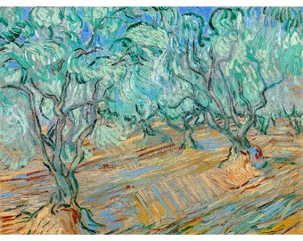 Van Gogh, Olive Grove, 1889 | Art Print | Canvas Print | Fine Art Poster | Art Reproduction | Archival Giclee | Gift Wrapped