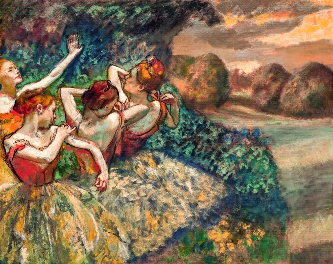 Edgar Degas, Four Dancers, 1899 | Art Print | Canvas Print | Fine Art Poster | Art Reproduction | Archival Giclee | Gift Wrapped
