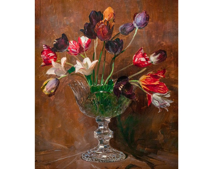 Arthur Streeton, Tulips, 1930 | Art Print | Canvas Print | Fine Art Poster | Art Reproduction | Archival Giclee | Gift Wrapped