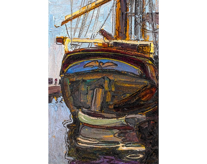 Egon Schiele, Triest Fishing Boat, 1912 | Art Print | Canvas Print | Fine Art Poster | Art Reproduction | Archival Giclee | Gift Wrapped