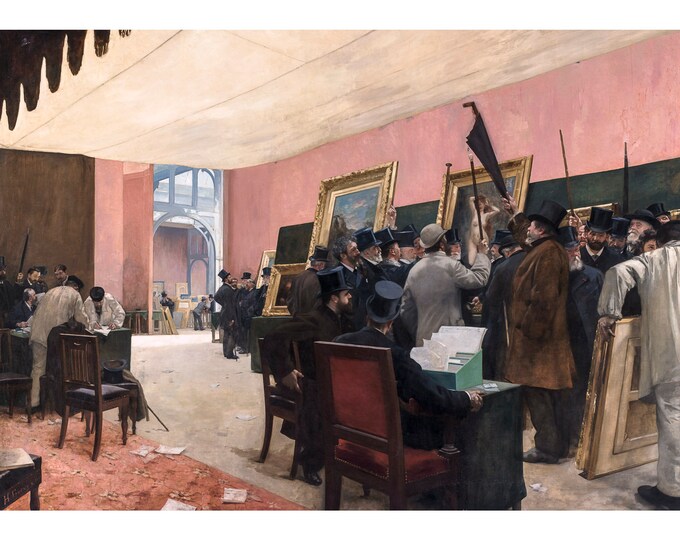 Henri Gervex, A Session of the Painting Jury, 1885 | Art Print | Canvas Print | Fine Art Poster | Art Reproduction | Archival Giclee | Gift