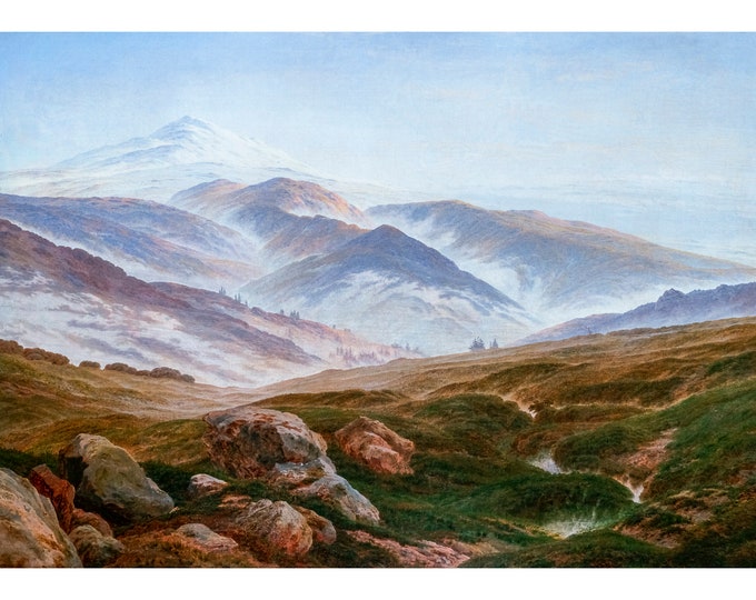 Caspar David Friedrich, Memories of the Giant Mountains, 1835 | Art Print | Canvas Print | Fine Art Poster | Art Reproduction | Archival