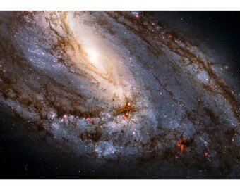 Leo Triplet Galaxy, NASA Space Art | Art Print | Canvas Print | Fine Art Poster | Art Reproduction | Archival Giclee | Gift Wrapped