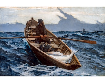 Winslow Homer, The Fog Warning, 1885 | Art Print | Canvas Print | Fine Art Poster | Art Reproduction | Archival Giclee | Gift Wrapped