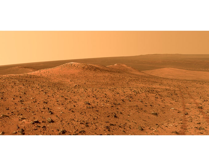 Mars Landscape, Rover Opportunity's Northward View of Wdowiak Ridge | Art Print | Canvas Print | Fine Art Poster | Art Reproduction