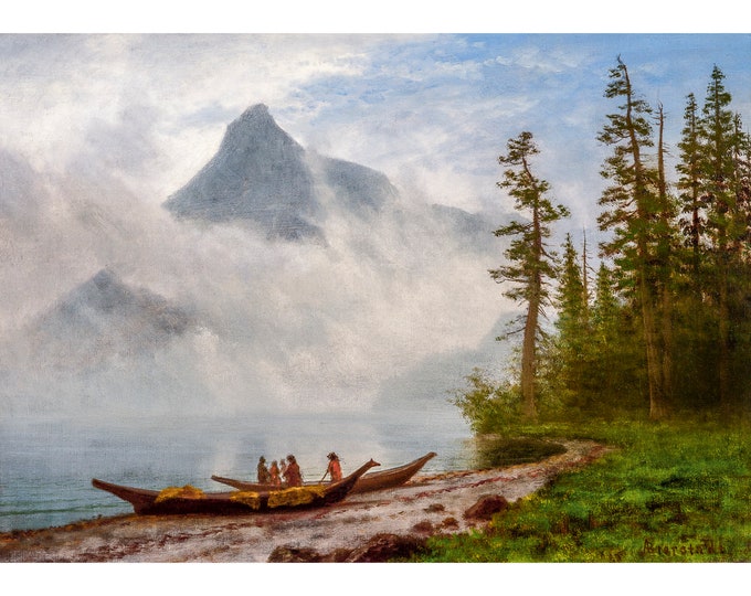 Albert Bierstadt, Alaska, 1889 | Art Print | Canvas Print | Fine Art Poster | Art Reproduction | Archival Giclee | Gift Wrapped