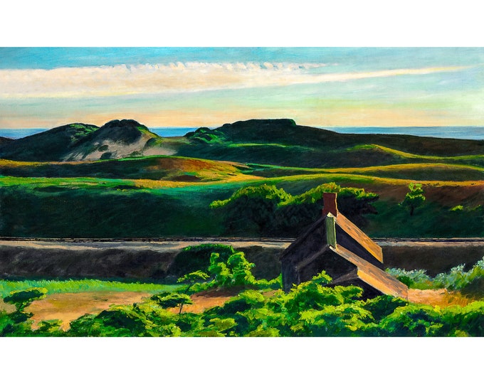 Edward Hopper, Hills, South Truro 1930 | Art Print | Canvas Print | Fine Art Poster | Art Reproduction | Archival Giclee | Gift Wrapped